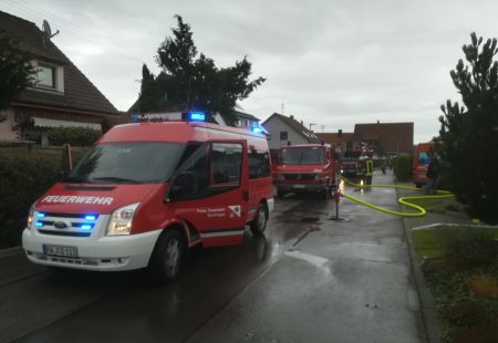 Feuerwehr Eschbronn im Einsatz Gebäudebrand